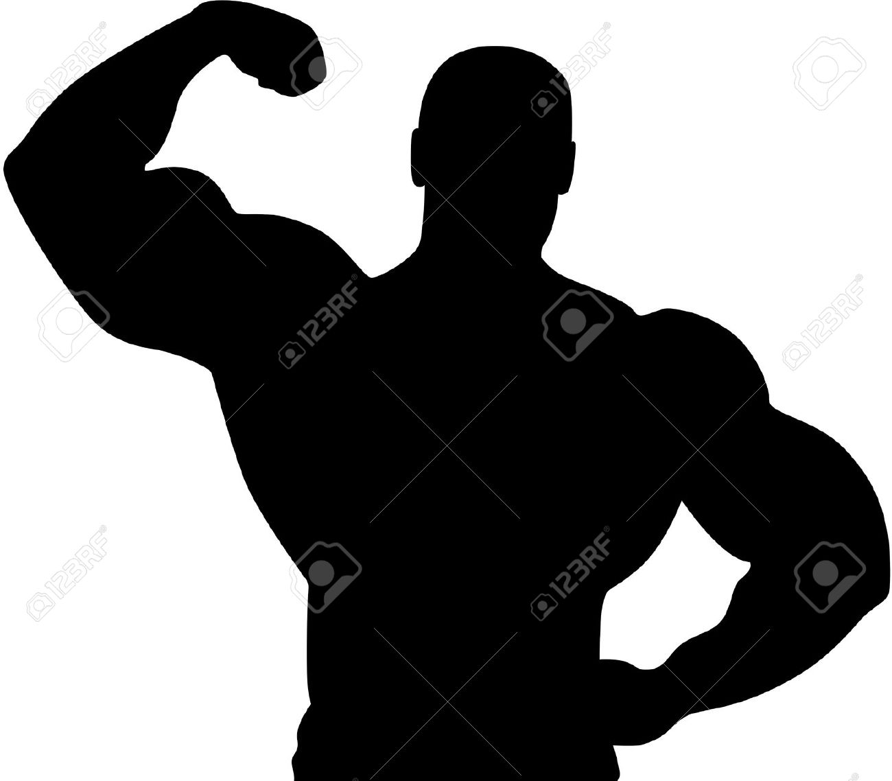 1300x1138 Muscle Silhouette Clipart