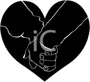 300x273 Silhouette Of A Couple Holding Hands