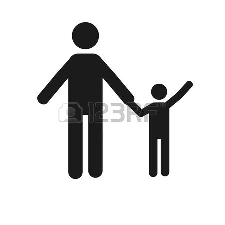 450x450 Children Holding Hands Silhouette Color Clipart