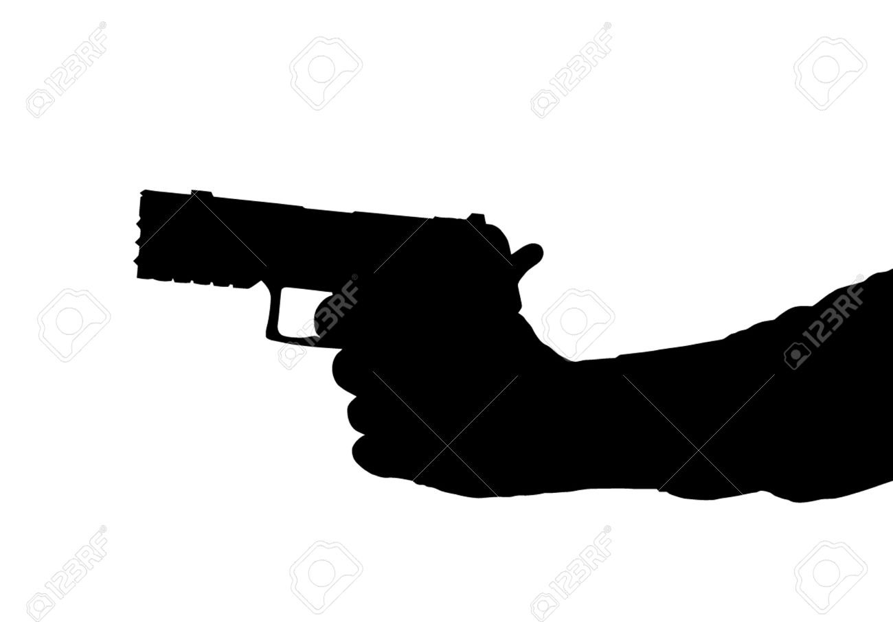 1300x906 Gun Clipart Hand Silhouette