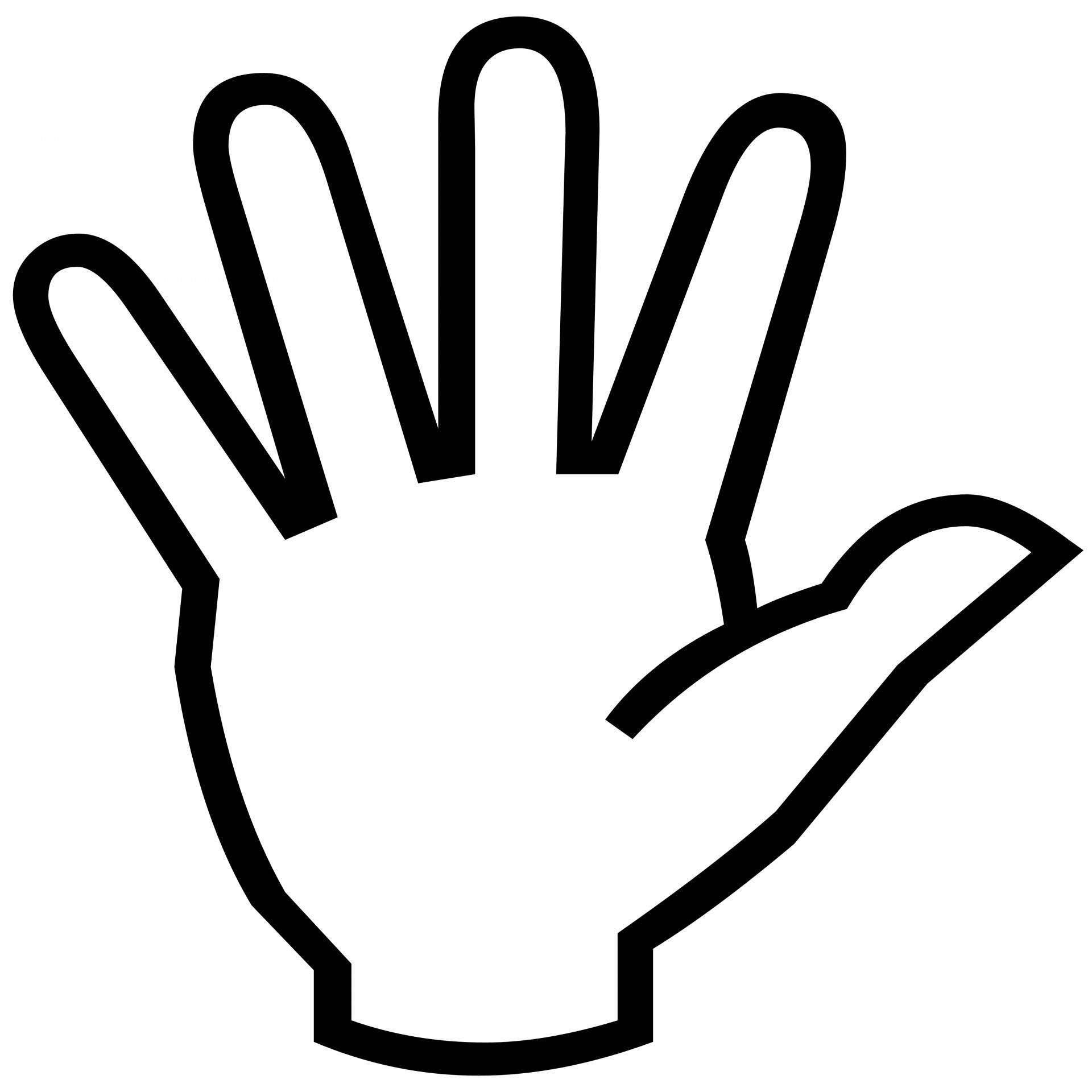 1920x1920 Hand Symbol Silhouette Free Stock Photo