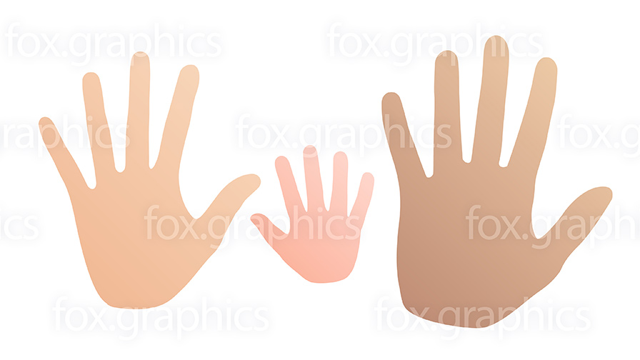 896x504 Hand Silhouette, Vector