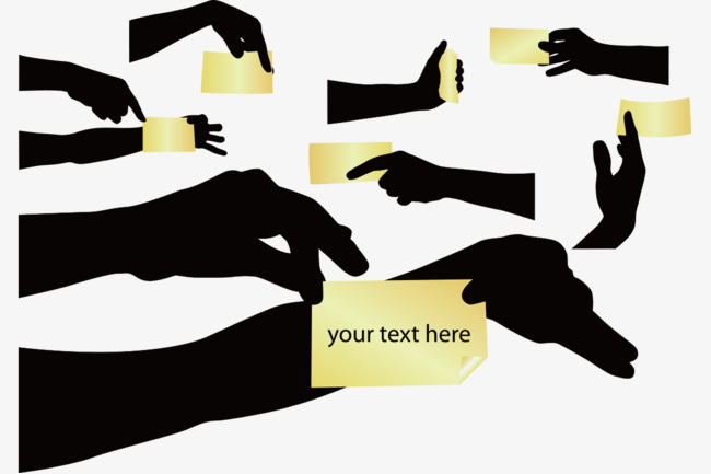 650x433 Holding A Card, Hand Silhouette, Vector, Art Png And Vector