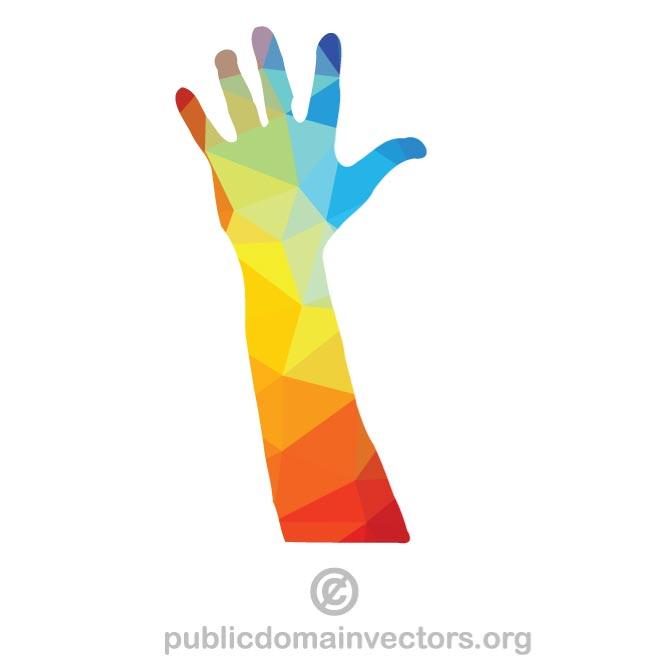 660x660 Raised Hand Silhouette Vector