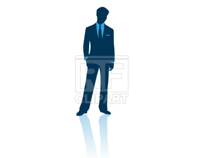 400x320 Businessman Standing With Hand In Pocket Royalty Free Vector Clip