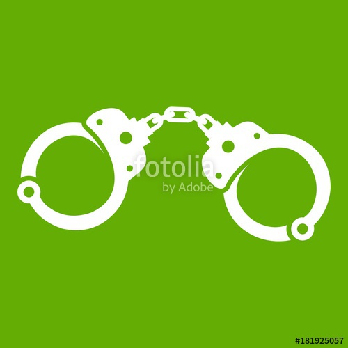 500x500 Handcuffs Icon Green Stock Image And Royalty Free Vector Files