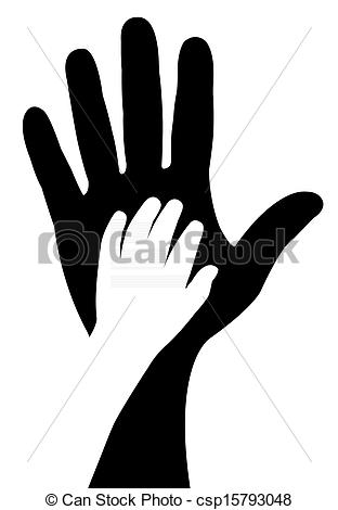 312x470 Hands Silhouette Vector Drawing