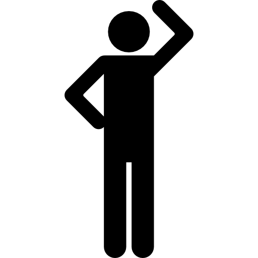 512x512 One Hand Up Silhouette