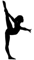 136x240 Gymnastics Clipart Silhouette Jump