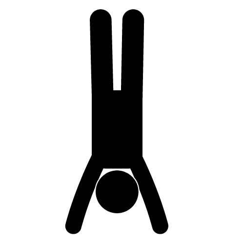 500x500 Gymnastics Handstand Silhouette
