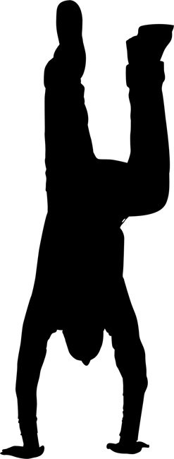 247x650 Handstand 01 Silhouette Stencils