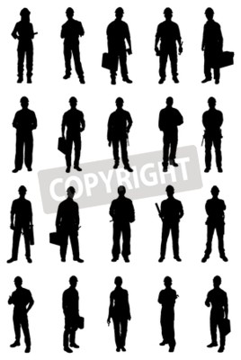 268x400 Vector Of Silhouettes Of Handyman Set