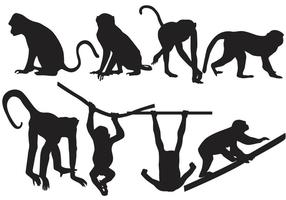 286x200 Monkey Silhouette Free Vector Art