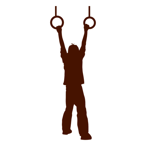 512x512 Kid Hanging Rings Silhouette