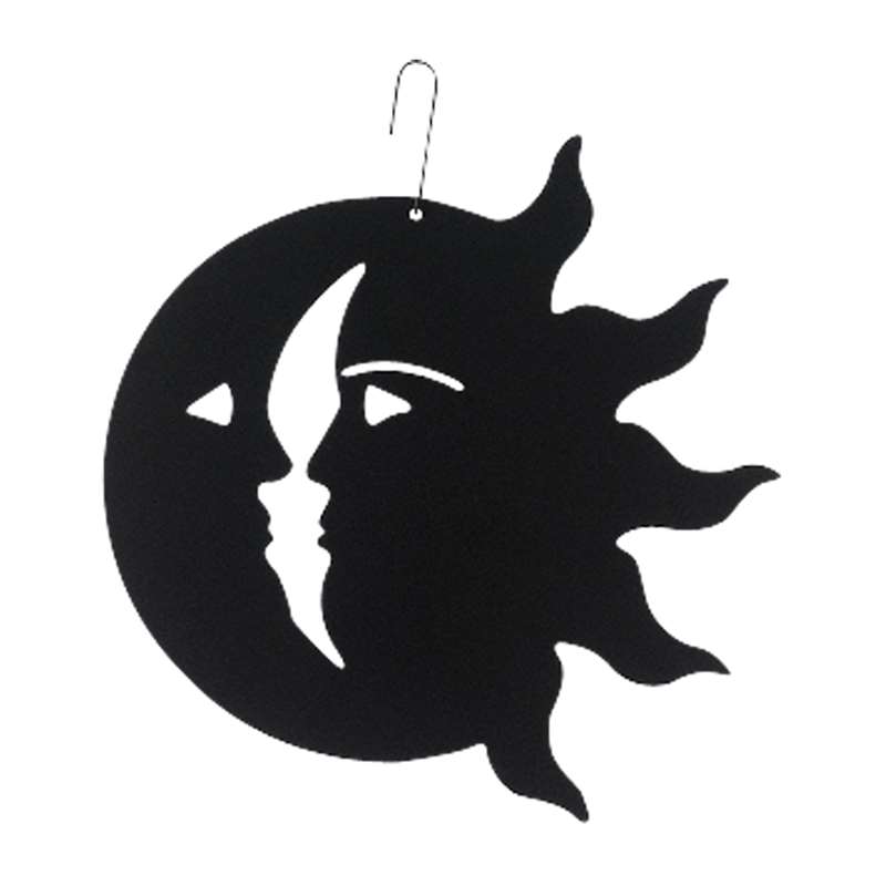 800x800 Moon Black Metal Hanging Silhouette