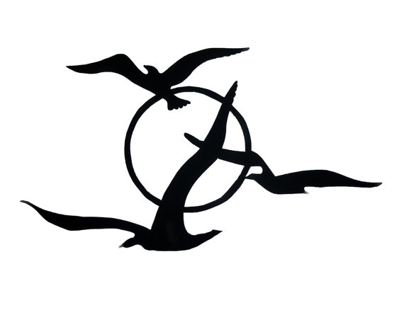 570x438 Circling Seagulls Paper Cut Wall Hanging By Mountainbrook On Etsy