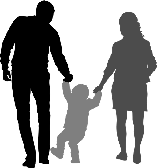 513x550 Happy Family Silhouette