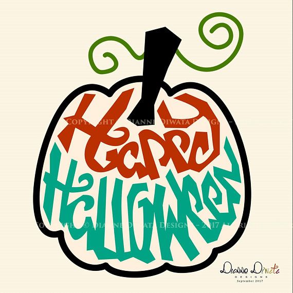 570x570 Happy Halloween Pumpkin Svg Clip Art Vector Silhouette Dianne