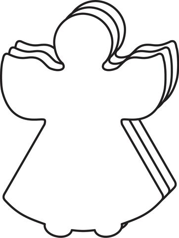 362x480 Christmas Angel Silhouette 2 Happy New Year Greetings Clipart