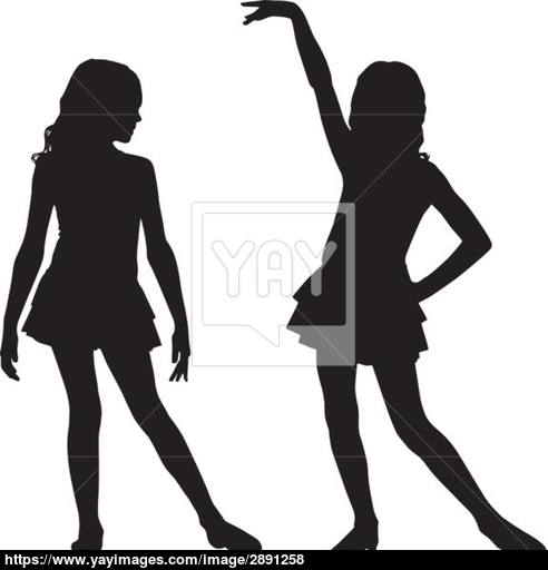 492x512 Happy Silhouette Children Vector