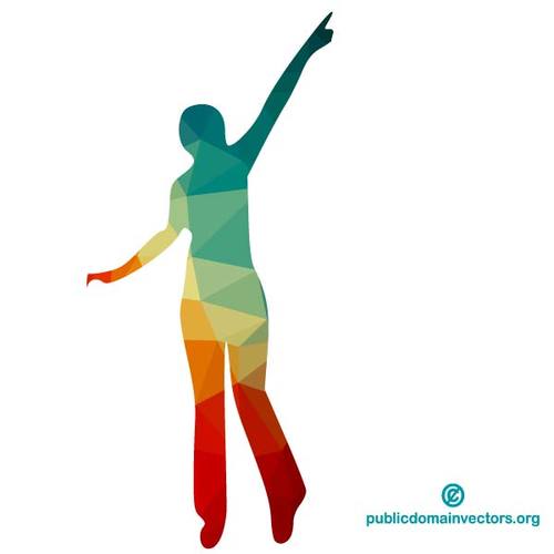 500x500 Happy Woman Silhouette Public Domain Vectors