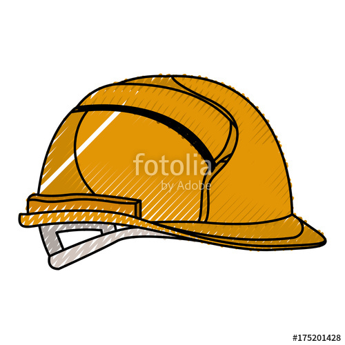 500x500 Helmet Side View Colored Crayon Silhouette Stock Image