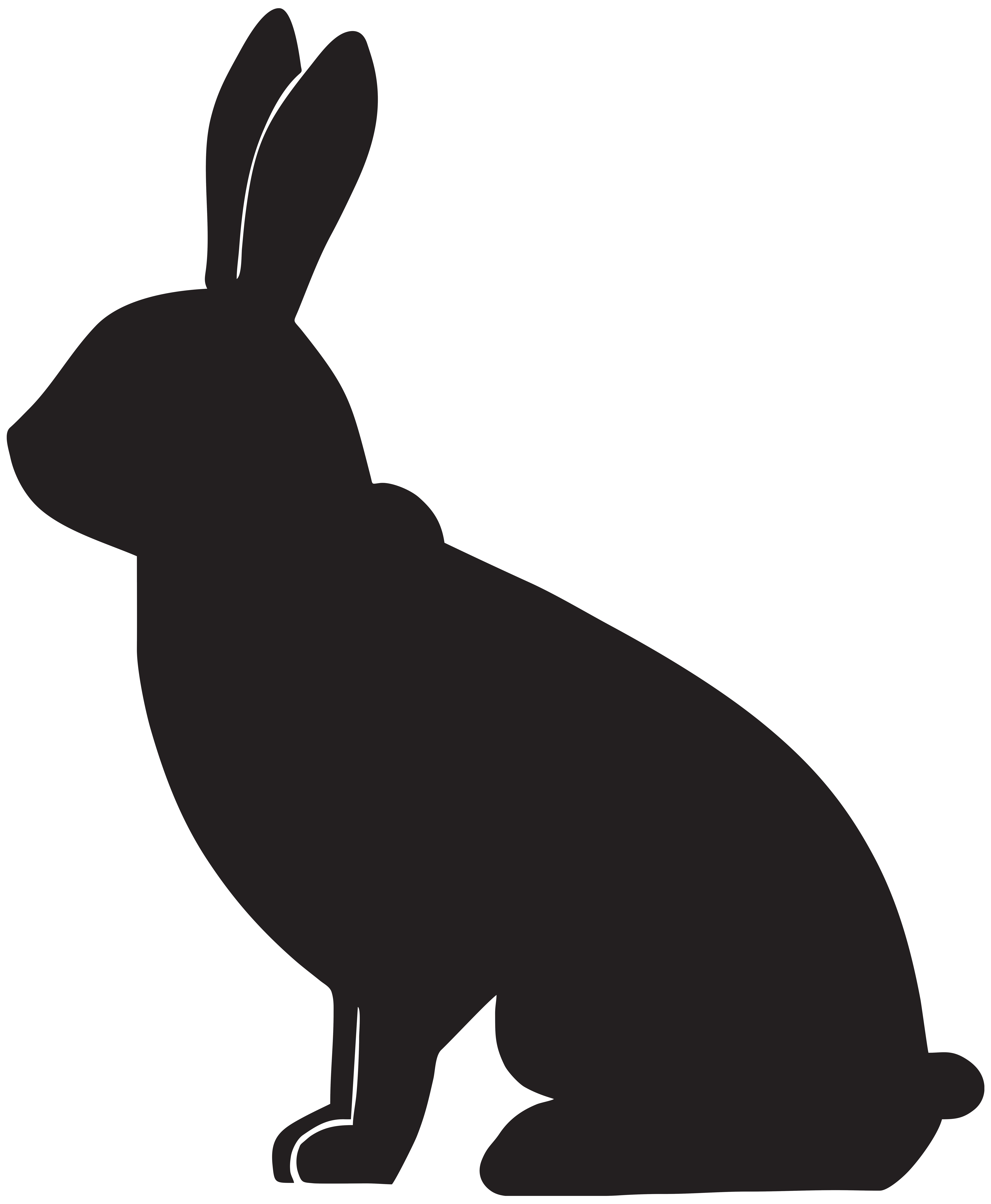 6586x8000 Rabbit Silhouette Clipart