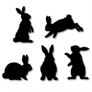 308x308 Wall Decorations Rabbit (Black),home And Living,paper Craft