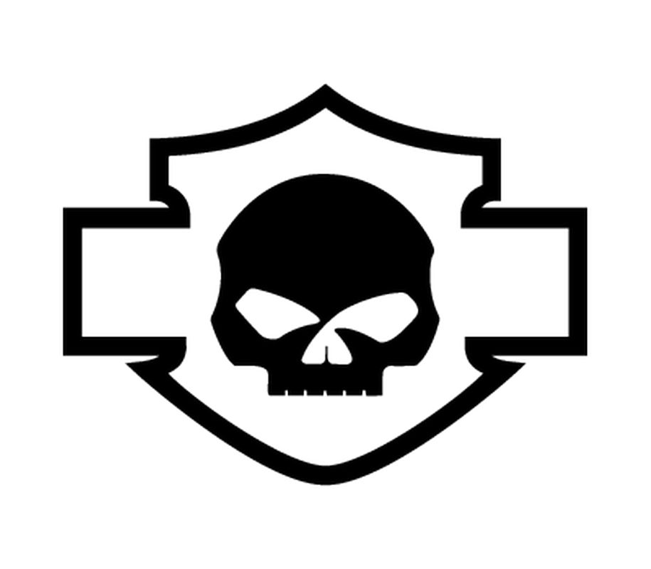 915x800 Davidson Logo Silhouette Skull Decal