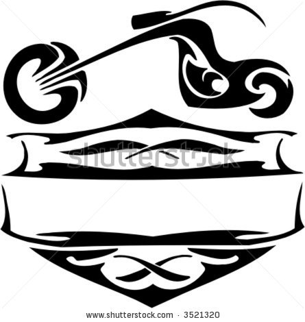 445x470 Tribal Tatoo Art Harley Davidon Tribal Bike Templates. Vector