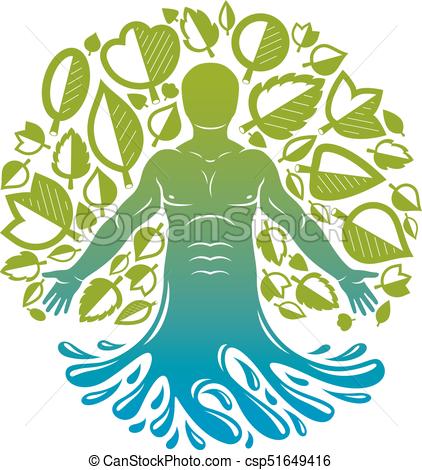 422x470 Vector Graphic Illustration Of Strong Male, Body Silhouette