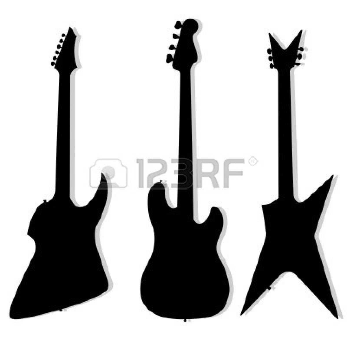 1200x1200 Electric Guitar Clipart Black And White Clipart Panda