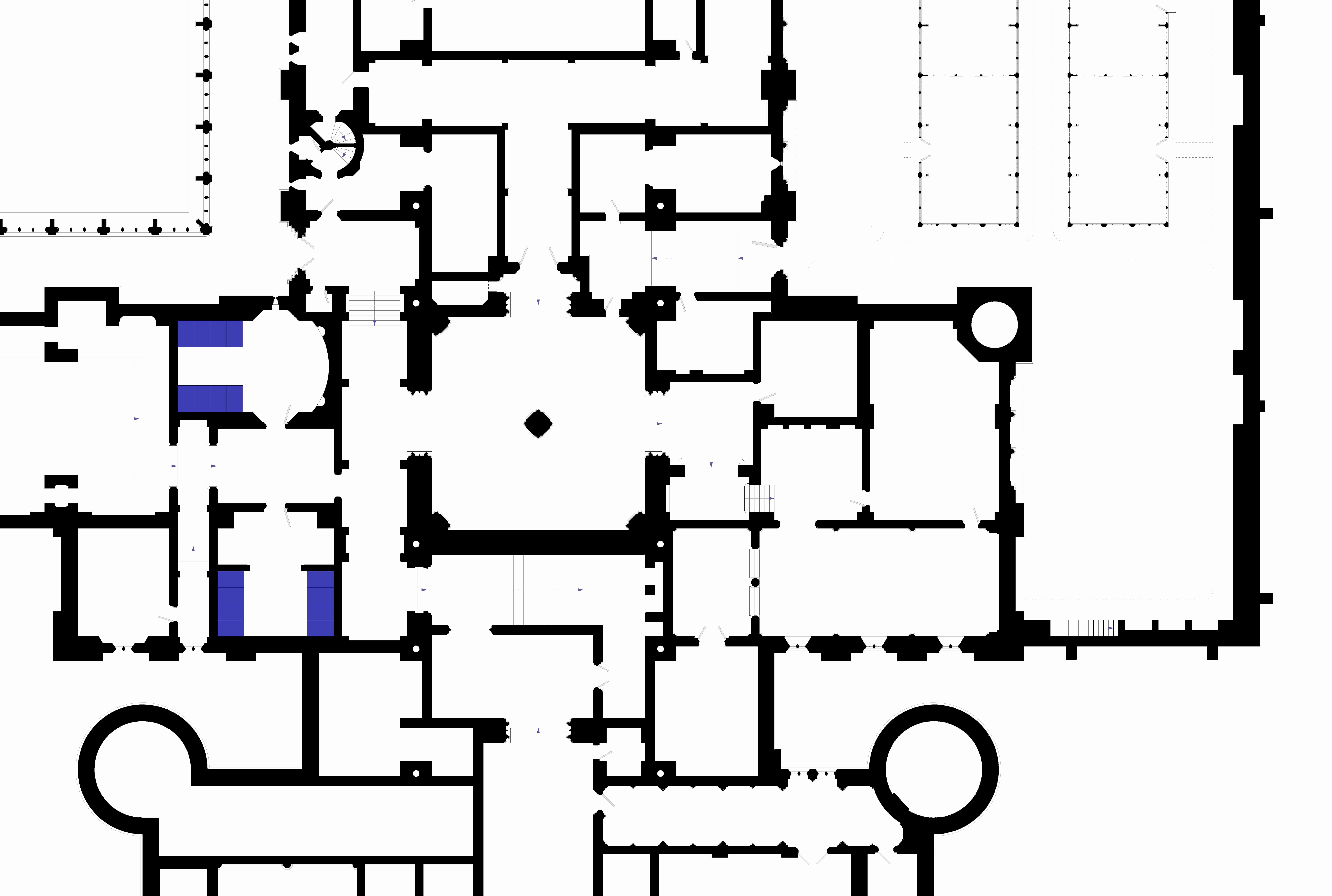 9458x6363 Hogwarts Castle Floor Plan