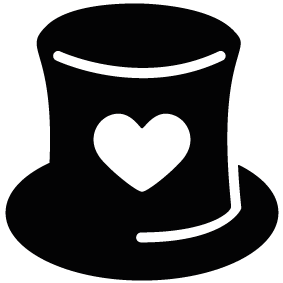 283x283 Hat Heart Silhouette Silhouette Of Hat Heart