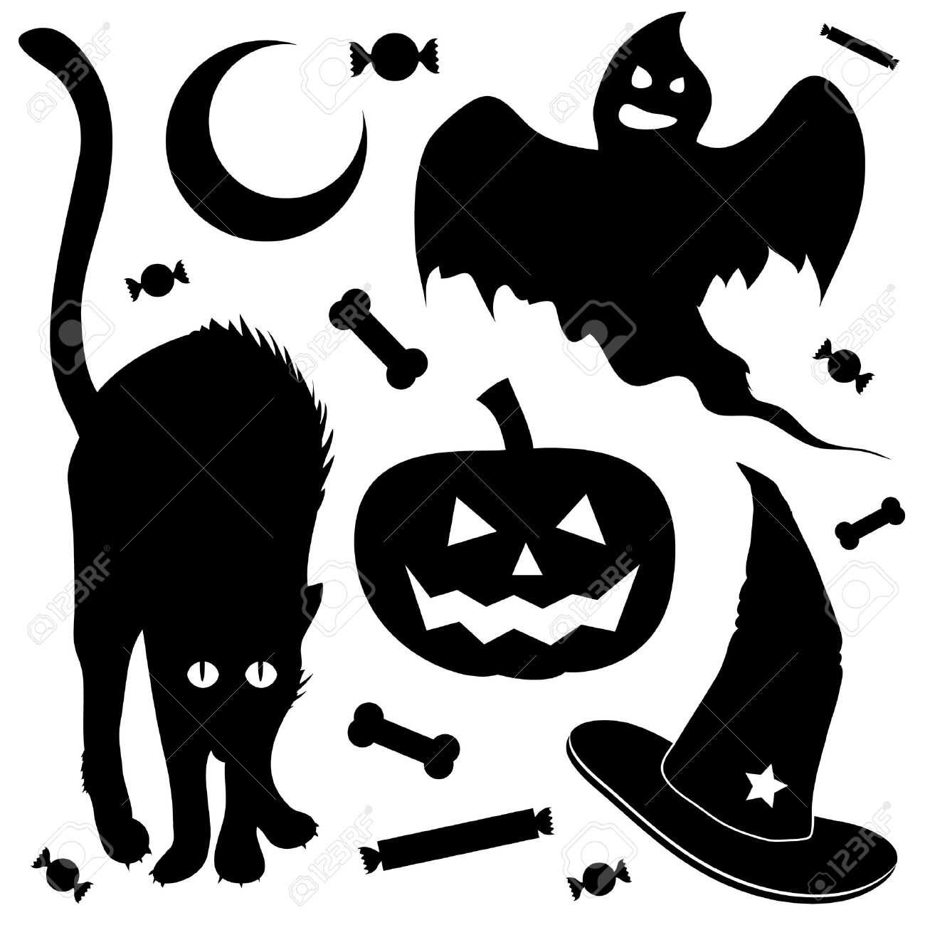 Haunted House Silhouette Template at GetDrawings | Free download