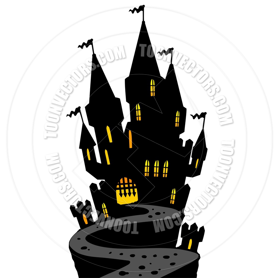 940x940 Cartoon Castle On Hill Silhouette By Clairev Toon Vectors Eps