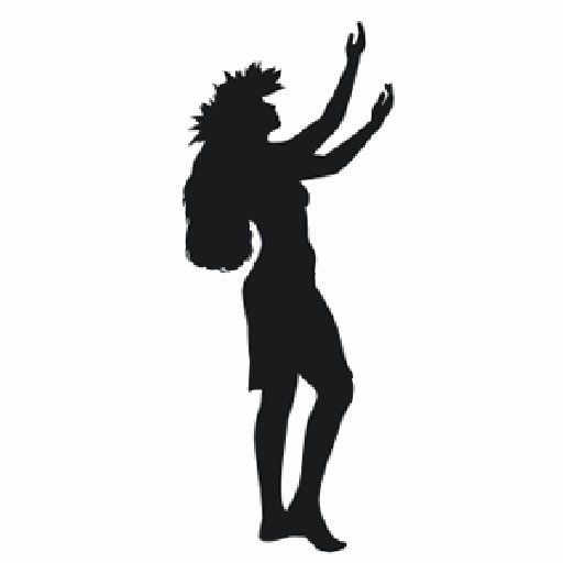 512x512 Hawaiian Girl Silhouette