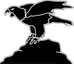 236x205 Silhouette Of Bald Eagle Stencil For Etching Bald