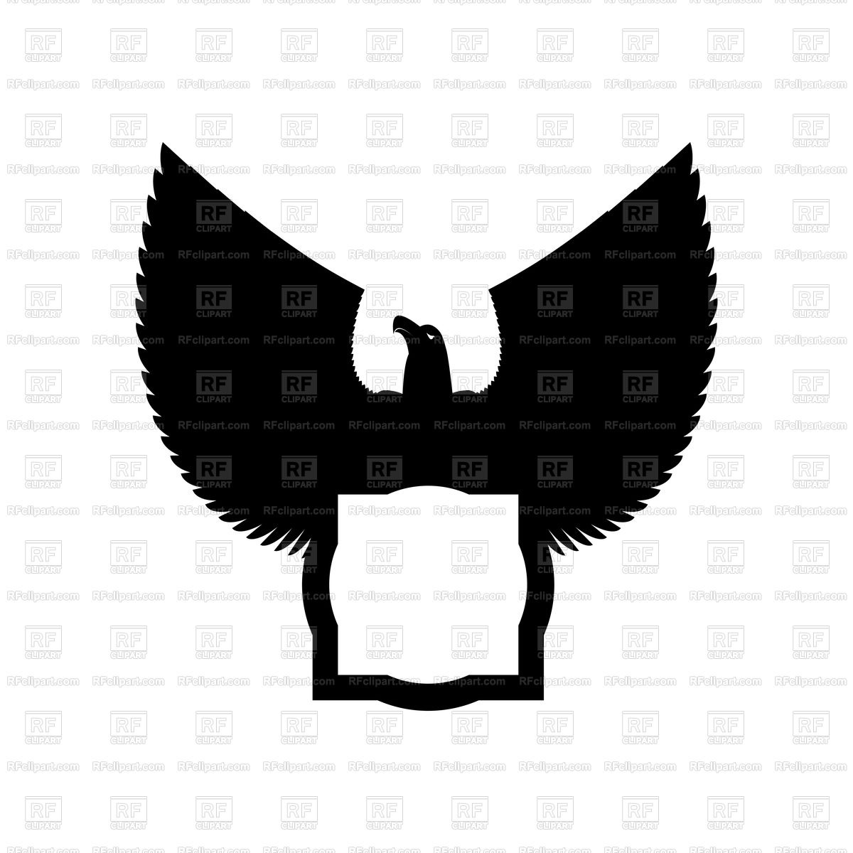 1200x1200 Eagle Emblem Template. Hawk Symbol. Royalty Free Vector Clip Art