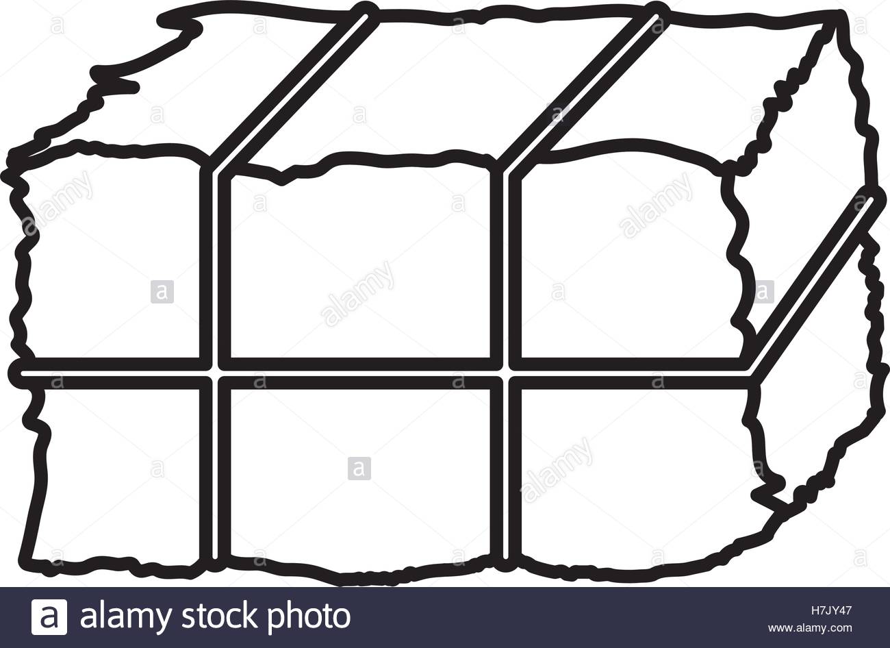 1300x946 Hay Block Icon. Agriculture Farm Autumn And Harvest Theme