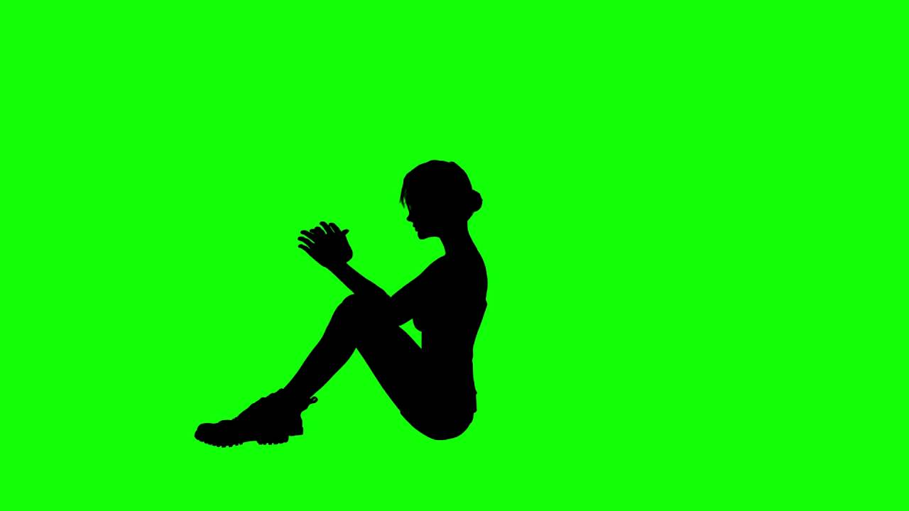 1280x720 Free Hd Video Backgrounds Athlete Woman Silhouette Exercise Sit