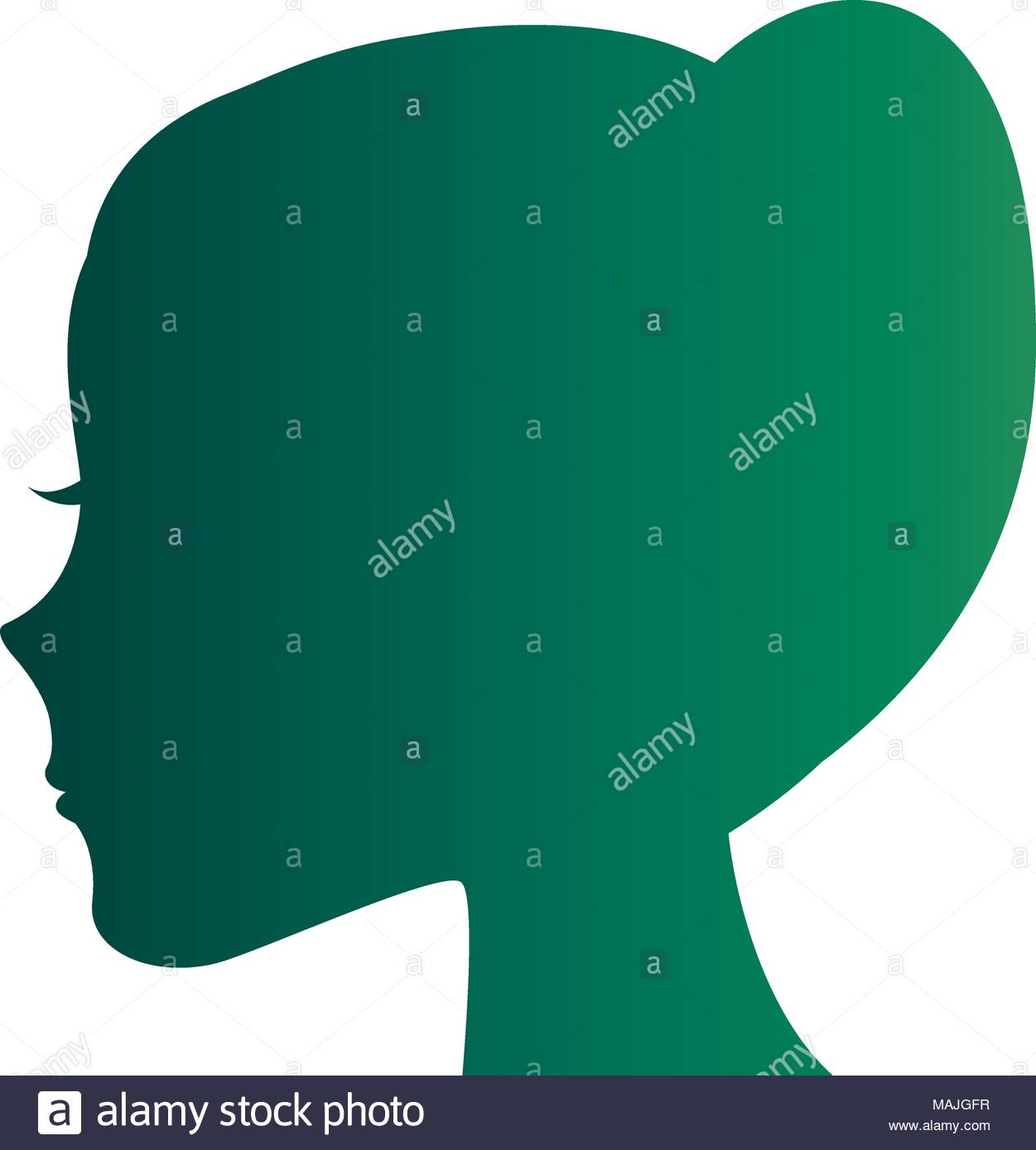 1251x1390 Female Head Profile Silhouette Vector Illustration Design Stock