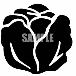 300x297 Silhouette Clipart Picture Of A Head Of Cabbage