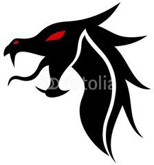 224x240 Silhoutte drsgon Dragon Head Silhouette Clip Art
