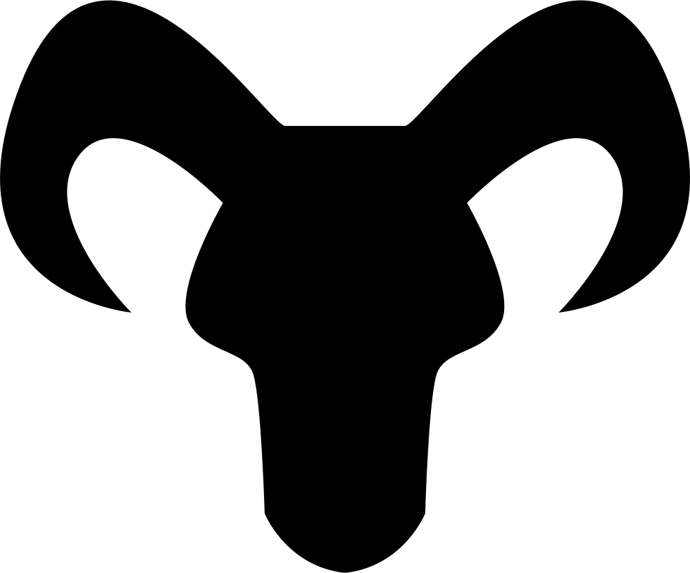 980x814 Capricorn Astrological Sign Of Head Black Silhouette With Horns