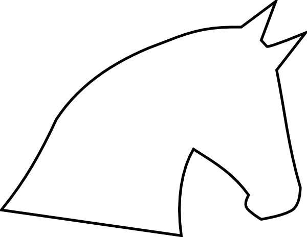 600x464 Horse Head Silhouette Outline