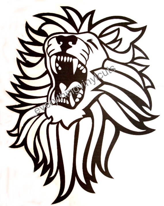 570x714 Lion Head Silhouette Clip Art