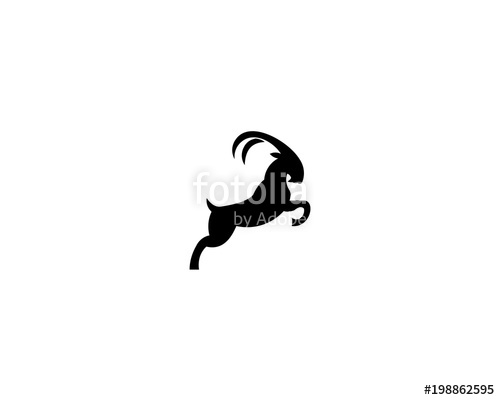 500x400 Goat Head Silhouette Logo Stock Image And Royalty Free Vector