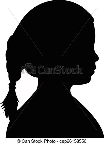341x470 A Child Head Silhouette Vector Clipart Vector