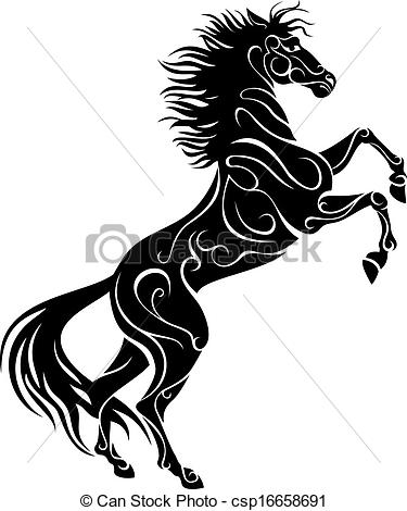 375x470 Horse Riding Clipart Rearing